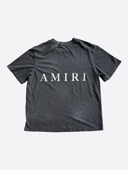 Amiri Black & White MA Logo Shotgun T-Shirt