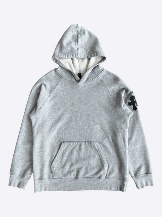 Chrome Hearts Grey & Black Triple Cross Patch Paper Jam Hoodie