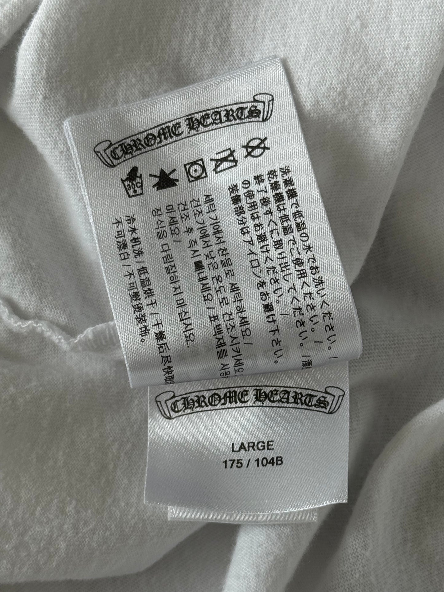 Chrome Hearts White & Red NY Longsleeve T-Shirt