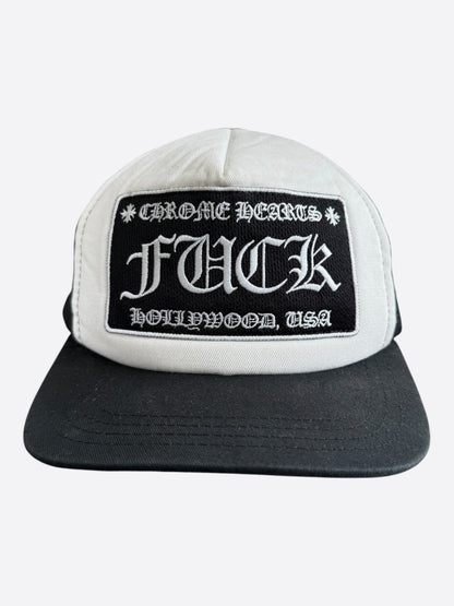 Chrome Hearts Black & White F**K Trucker Hat