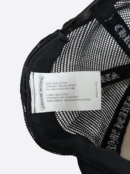 Chrome Hearts Black & White F**K Trucker Hat