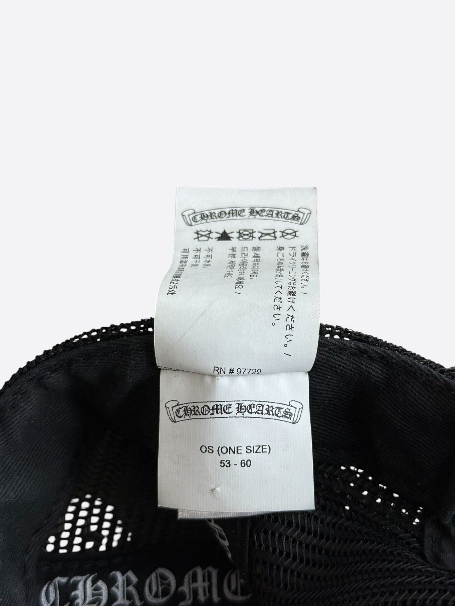 Chrome Hearts Black & White F**K Trucker Hat