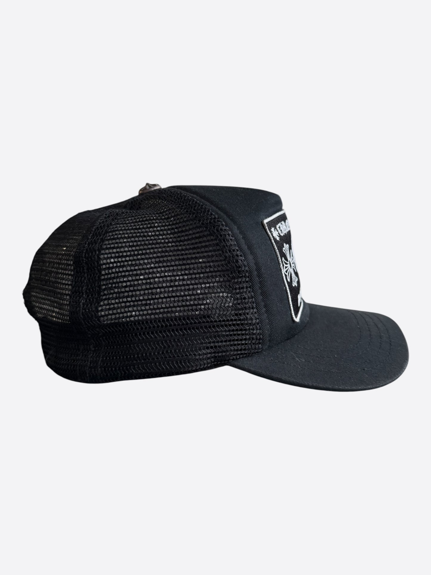 Chrome Hearts Black & White Hollywood Trucker Hat
