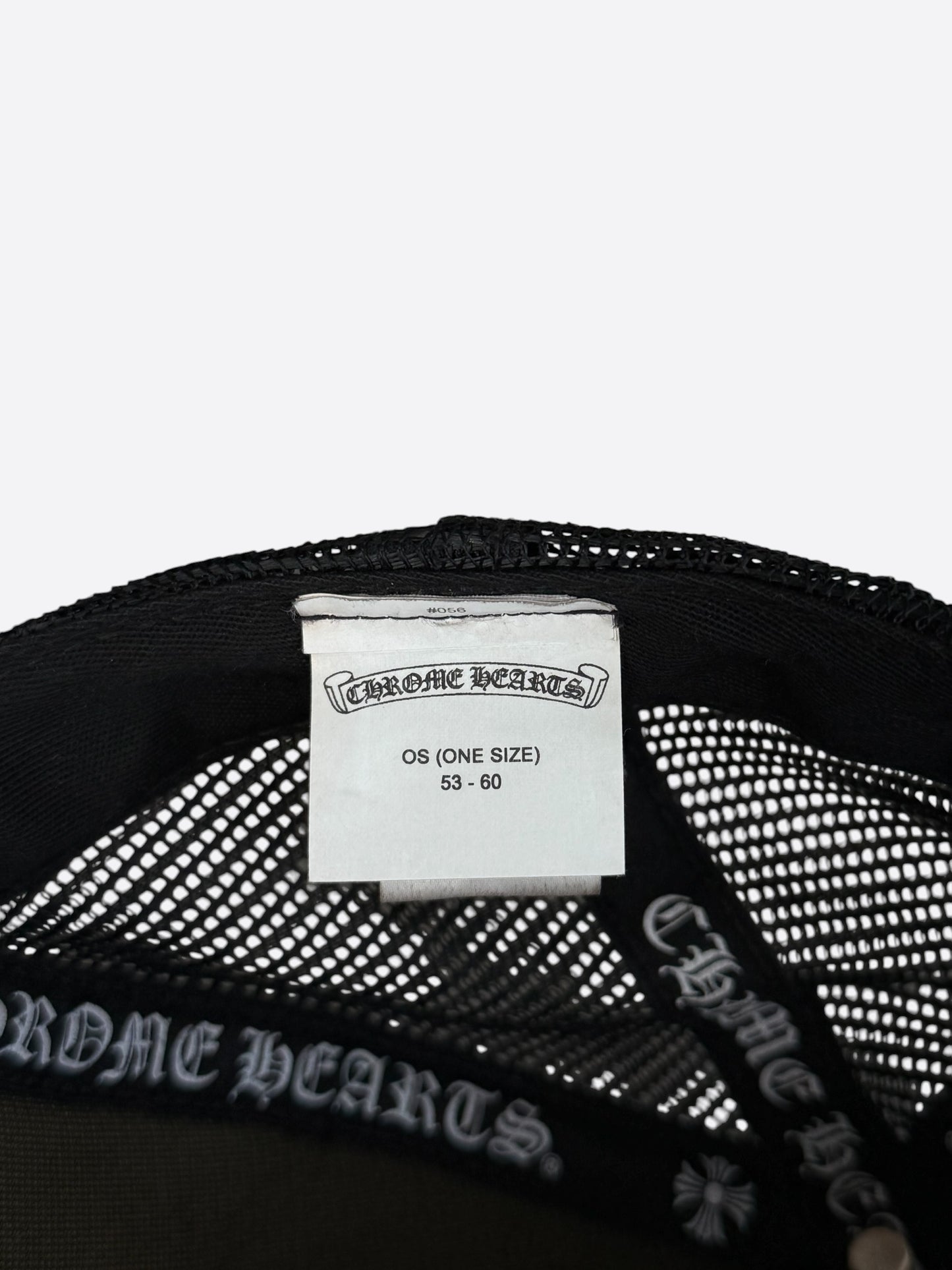 Chrome Hearts Black & White Hollywood Trucker Hat