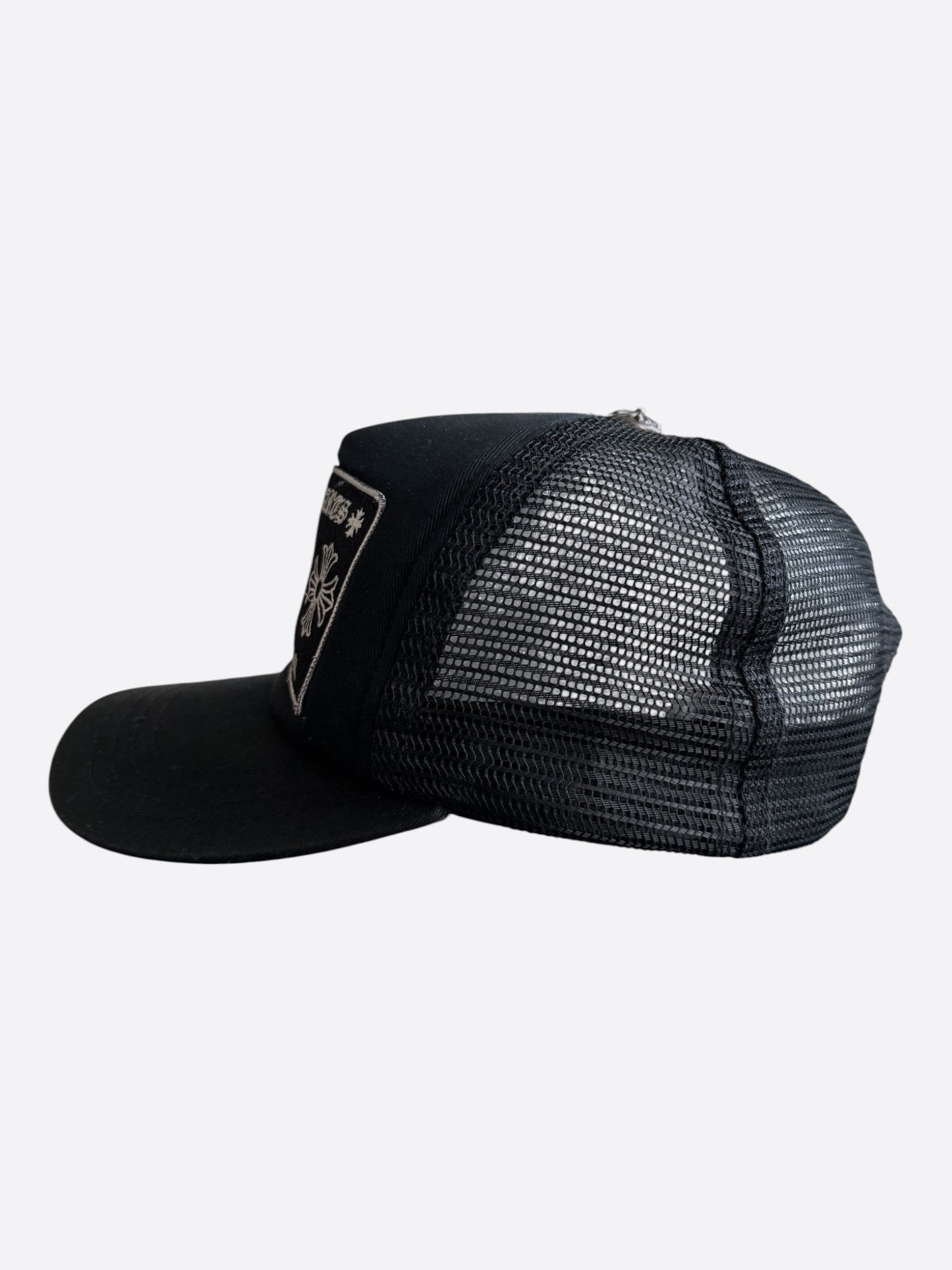Chrome Hearts Black & White Hollywood Trucker Hat