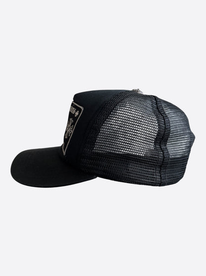 Chrome Hearts Black & White Hollywood Trucker Hat