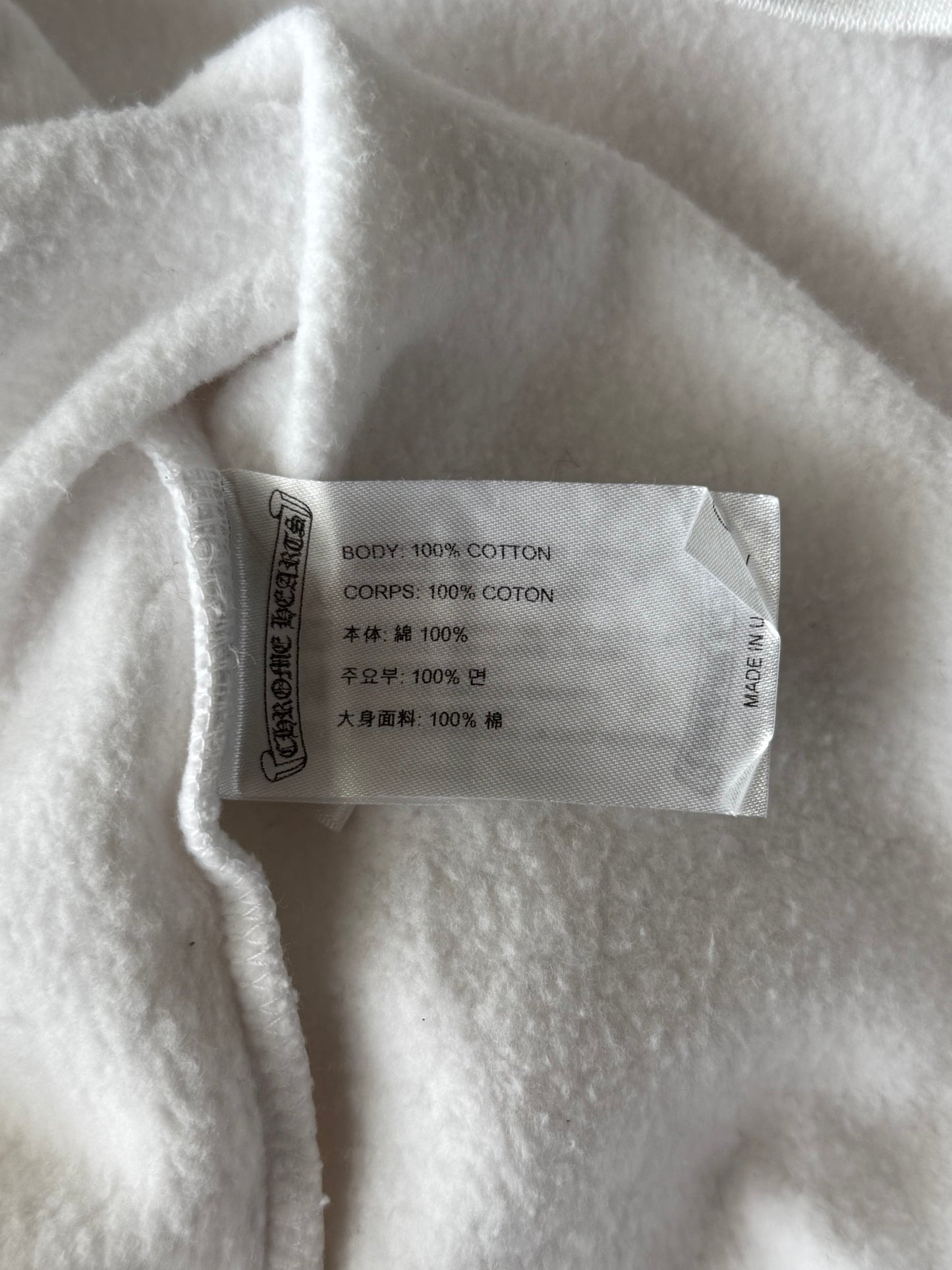 Chrome Hearts White & Black Miami Horseshoe Logo Hoodie