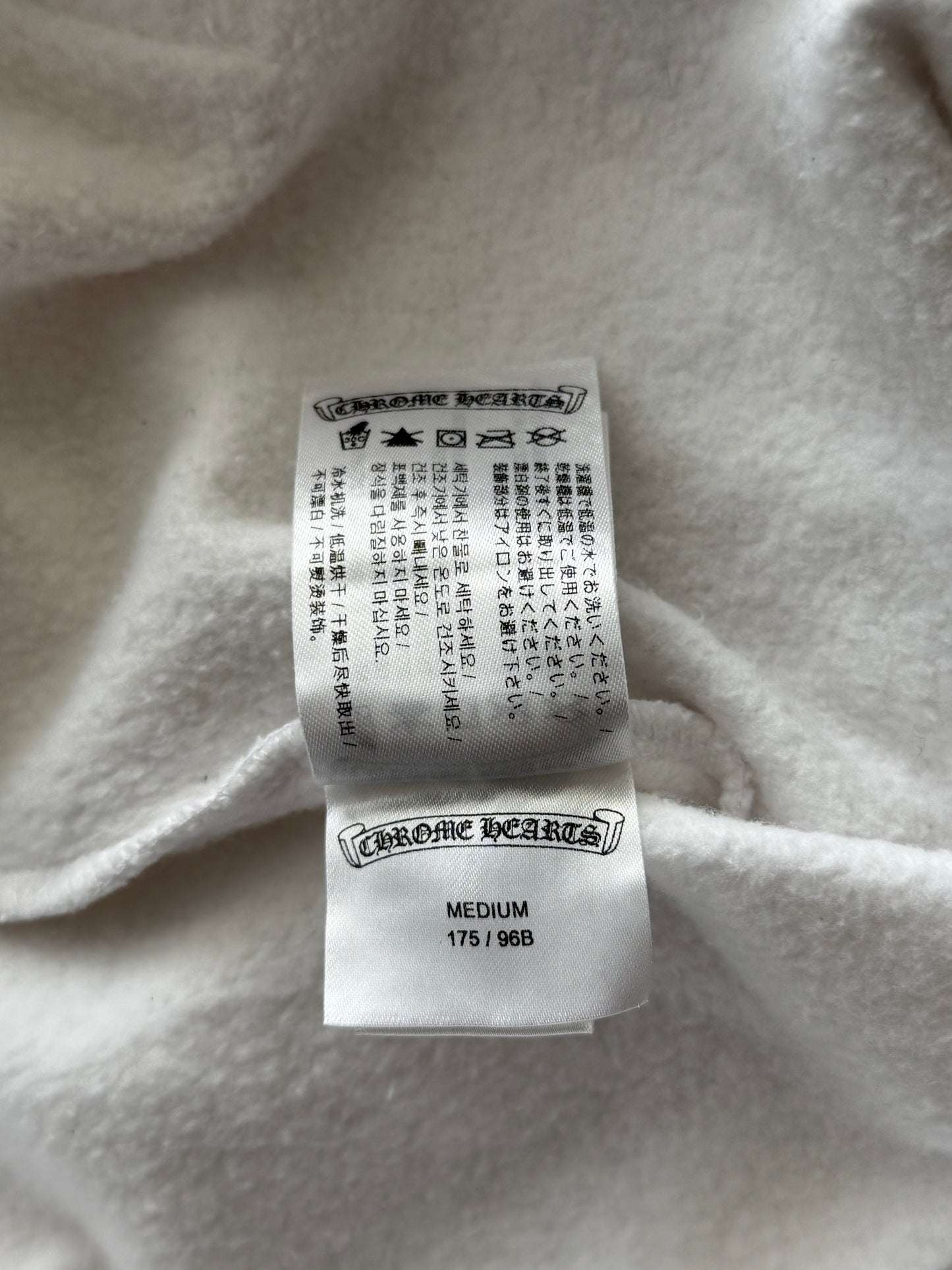 Chrome Hearts White & Black Miami Horseshoe Logo Hoodie