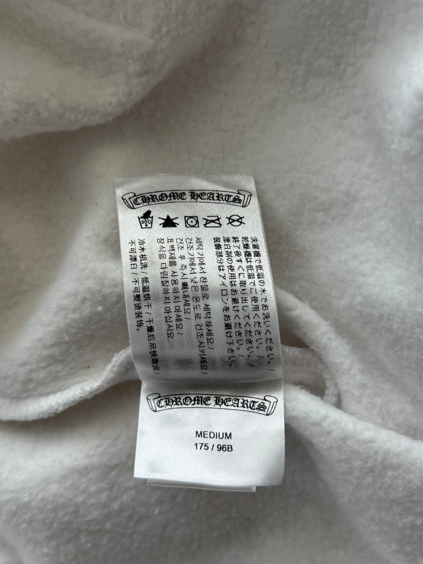 Chrome Hearts White & Black Miami Horseshoe Logo Hoodie
