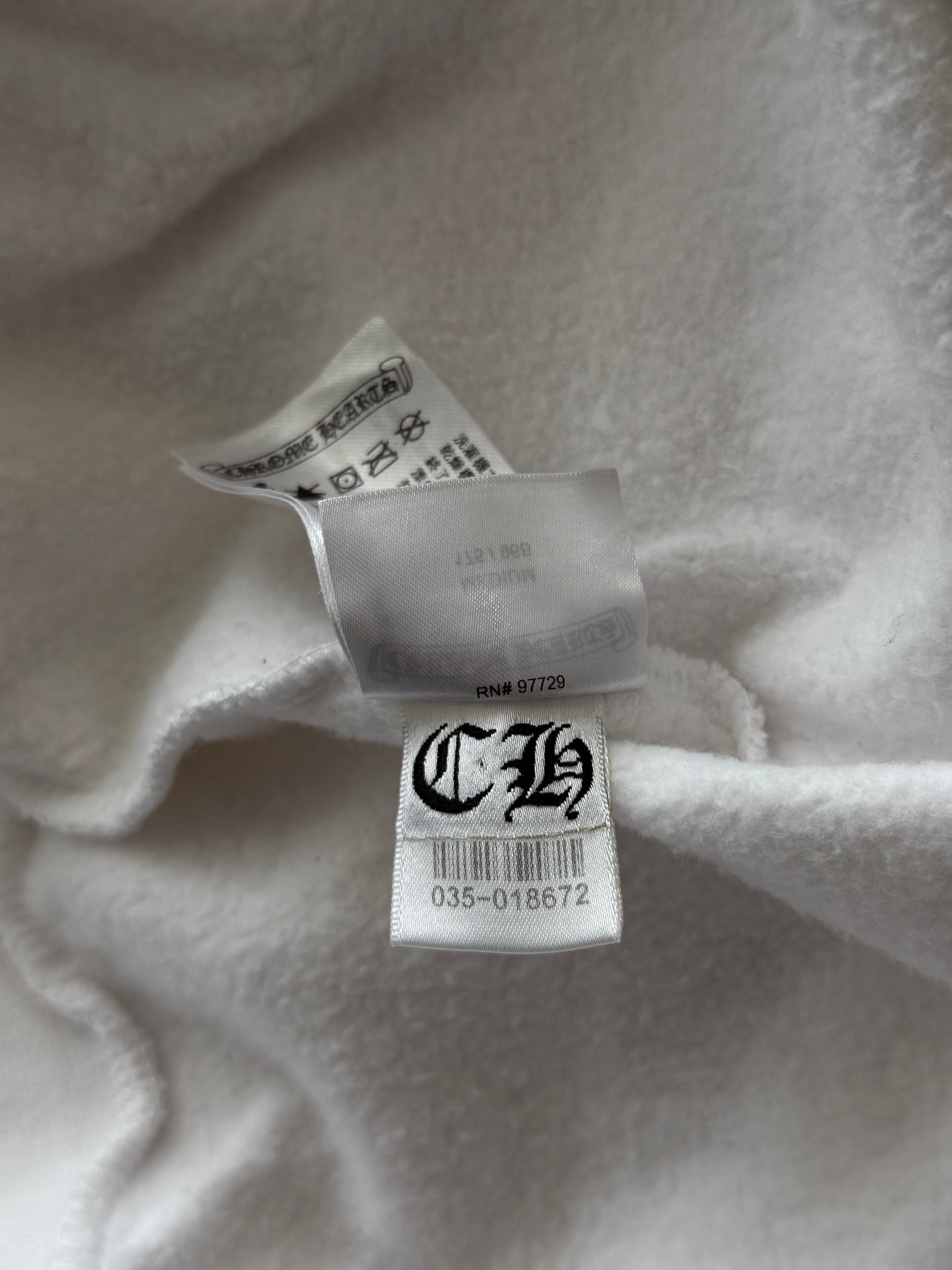 Chrome Hearts White & Black Miami Horseshoe Logo Hoodie