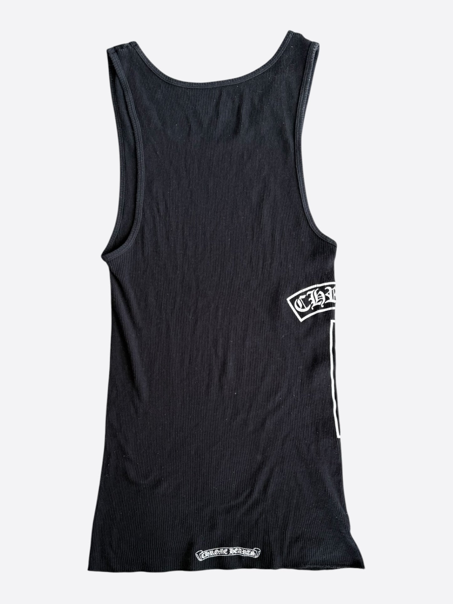 Chrome Hearts Black & White T-Bar Logo Tank Top