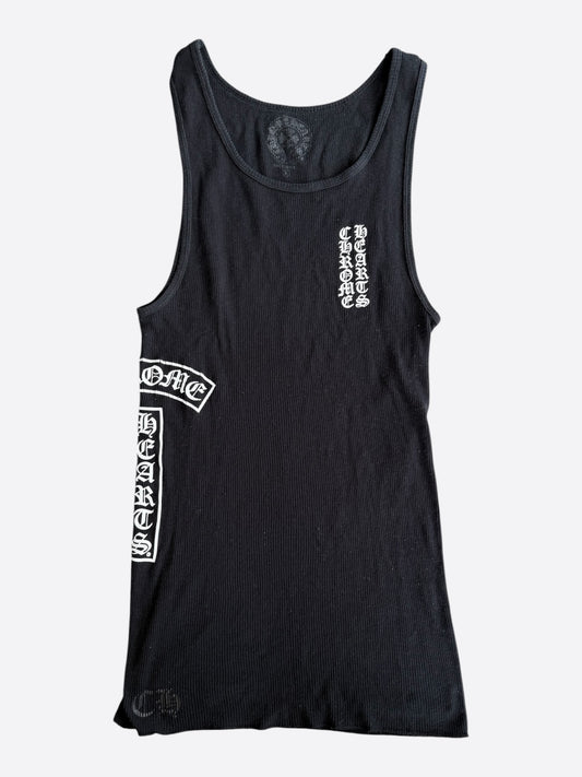 Chrome Hearts Black & White T-Bar Logo Tank Top