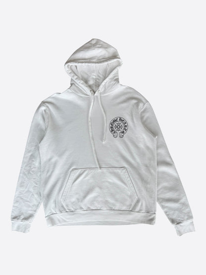 Chrome Hearts White & Black Miami Horseshoe Logo Hoodie