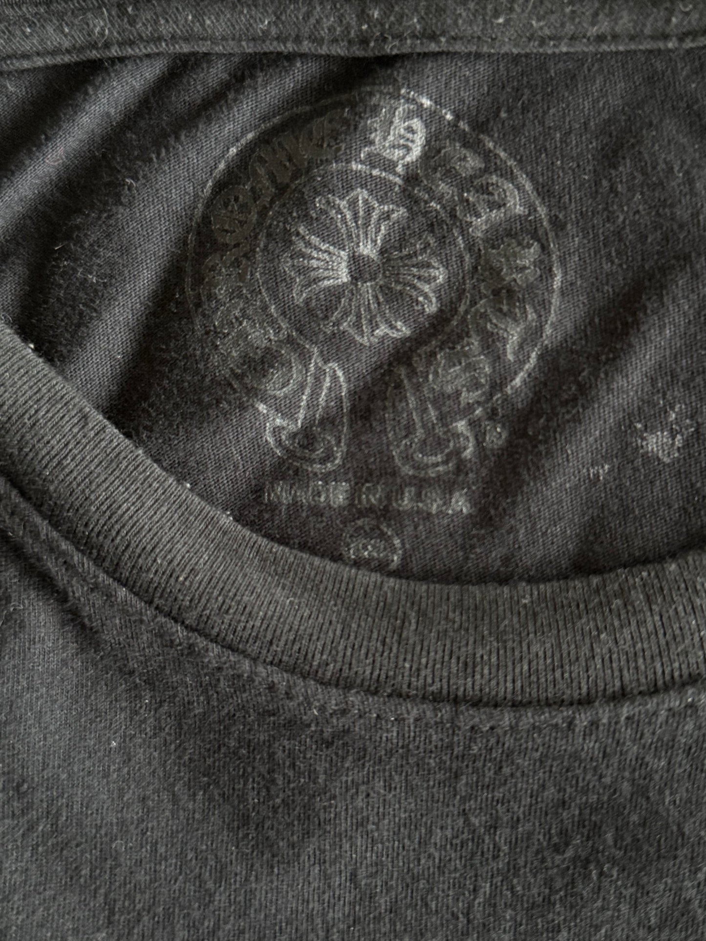 Chrome Hearts Black & White Miami Horseshoe Logo T-Shirt