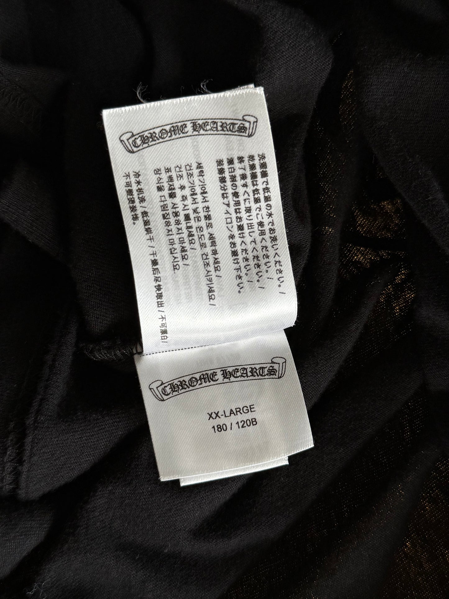 Chrome Hearts Black & White Miami Horseshoe Logo T-Shirt