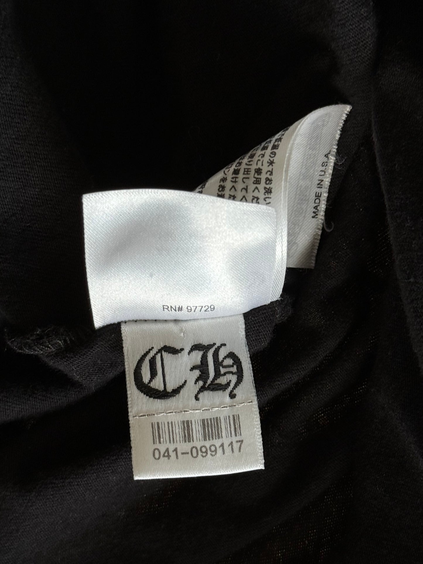 Chrome Hearts Black & White Miami Horseshoe Logo T-Shirt