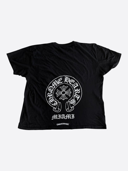 Chrome Hearts Black & White Miami Horseshoe Logo T-Shirt