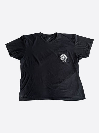 Chrome Hearts Black & White Miami Horseshoe Logo T-Shirt