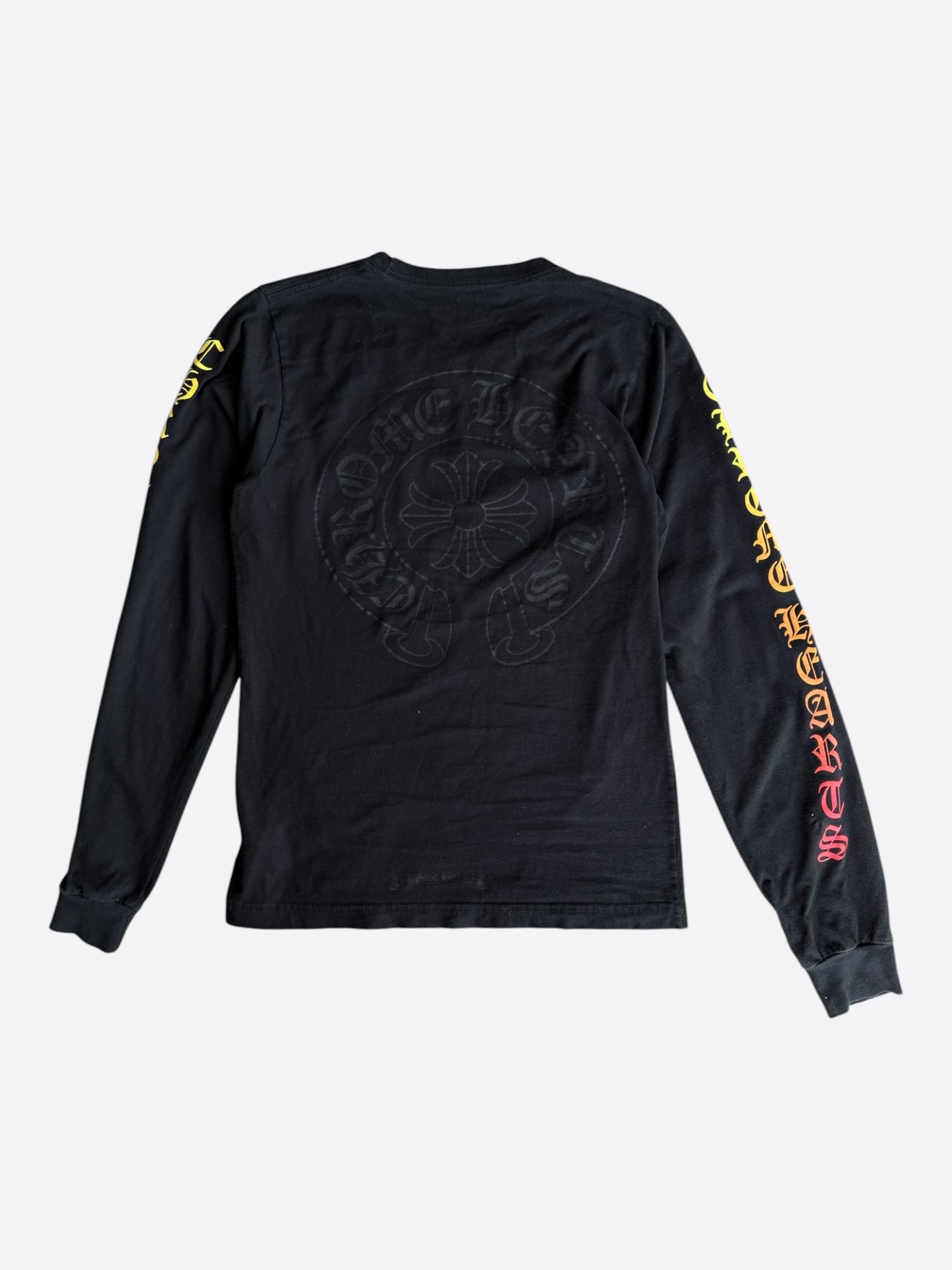 Chrome Hearts Black Sunset Gradient Horseshoe Longsleeve T-Shirt