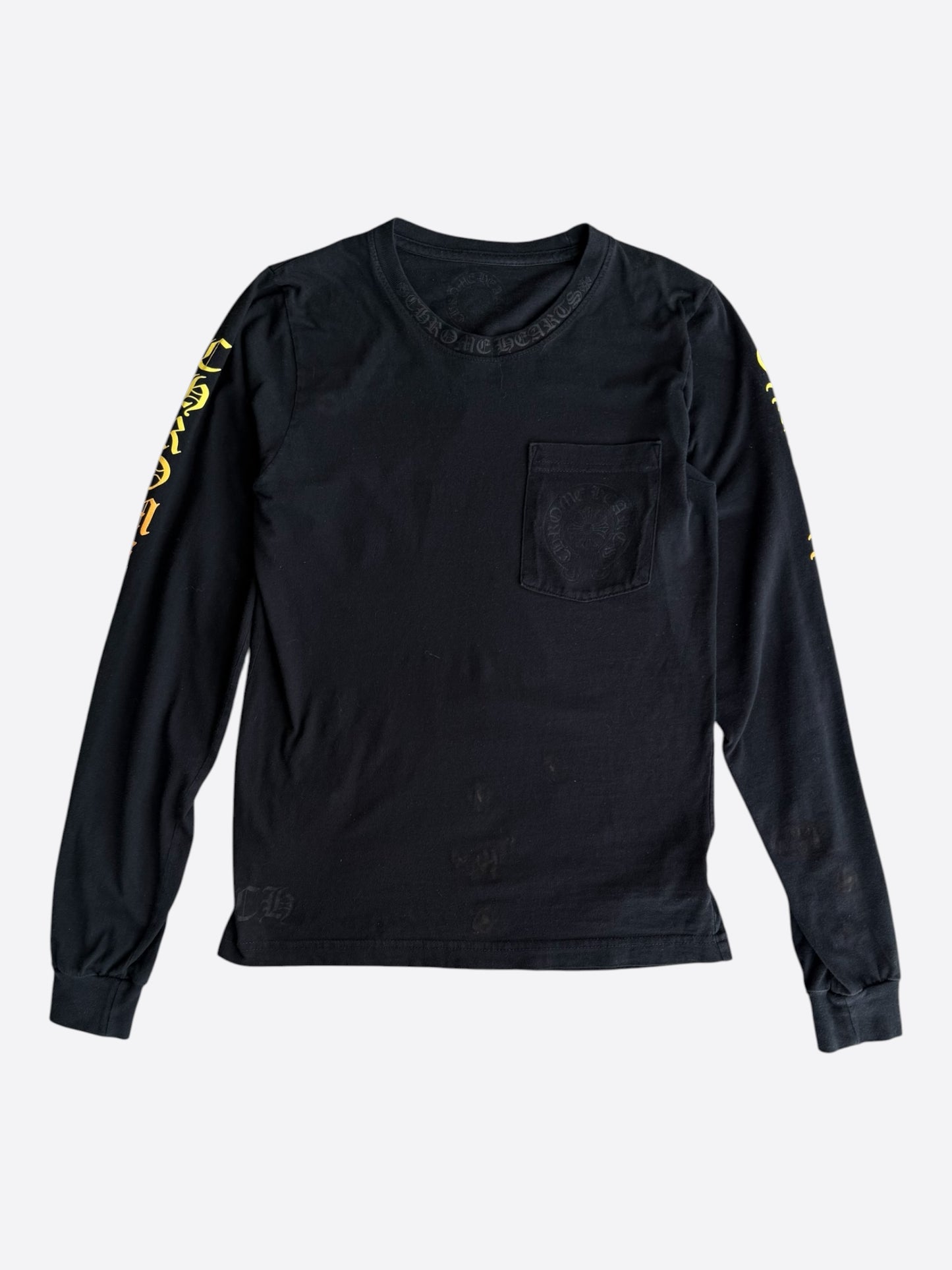 Chrome Hearts Black Sunset Gradient Horseshoe Longsleeve T-Shirt