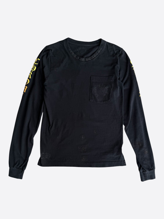 Chrome Hearts Black Sunset Gradient Horseshoe Longsleeve T-Shirt