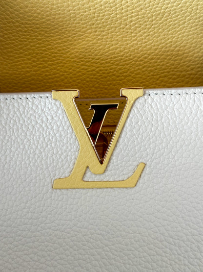 Louis Vuitton Beige & Yellow Capucines MM