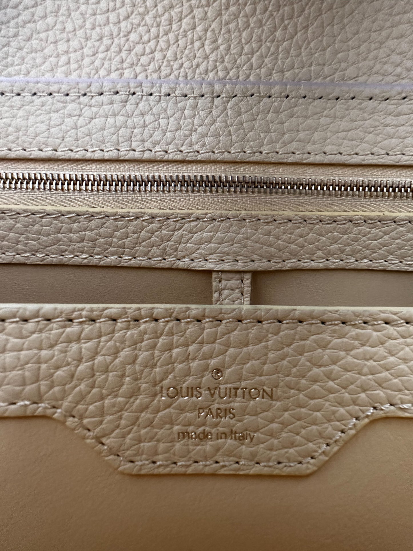 Louis Vuitton Beige & Yellow Capucines MM