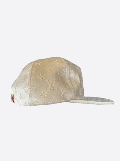 Louis Vuitton White Monogram Velour Hat