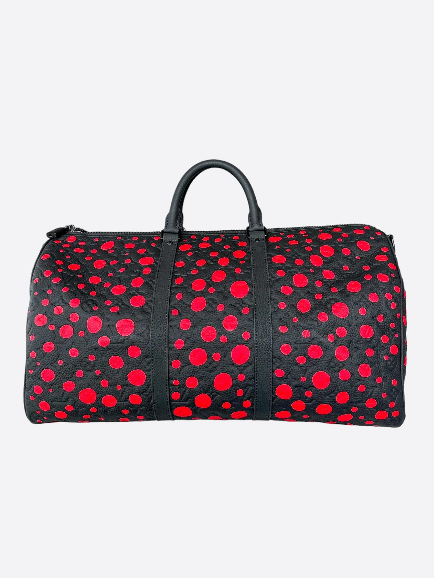 Louis Vuitton Yayoi Kusama Black & Red Polka Dot Monogram Keepall 50