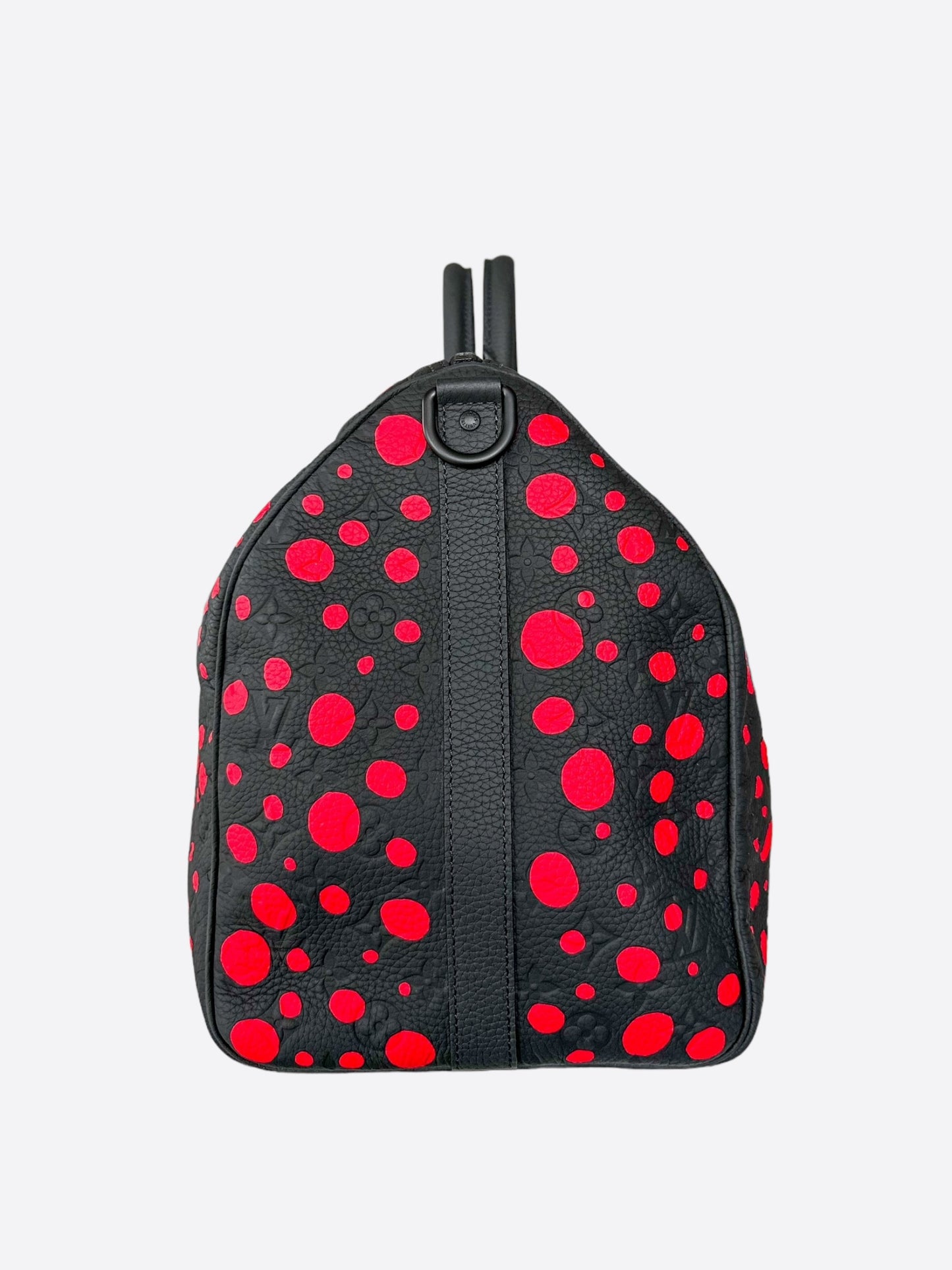 Louis Vuitton Yayoi Kusama Black & Red Polka Dot Monogram Keepall 50