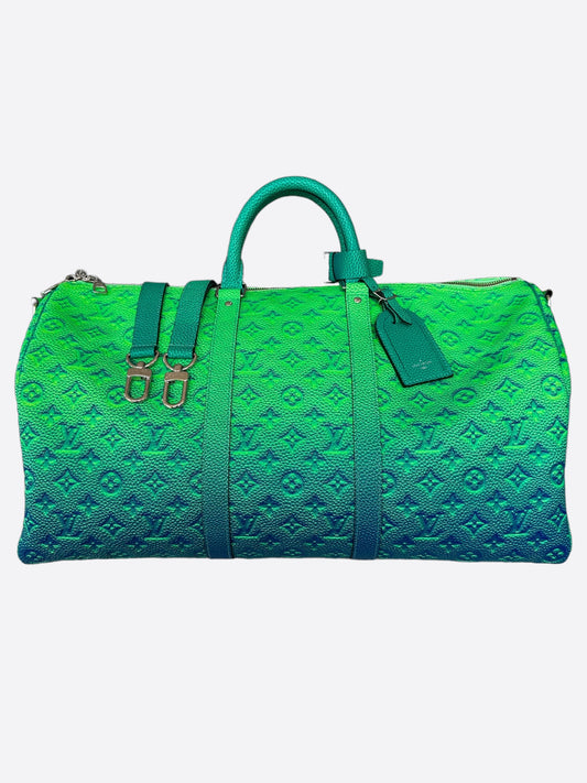 Louis Vuitton Green & Blue Monogram Illusion Keepall 50