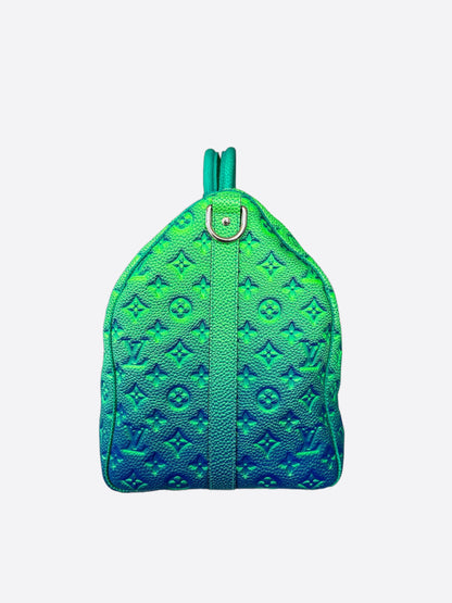 Louis Vuitton Green & Blue Monogram Illusion Keepall 50