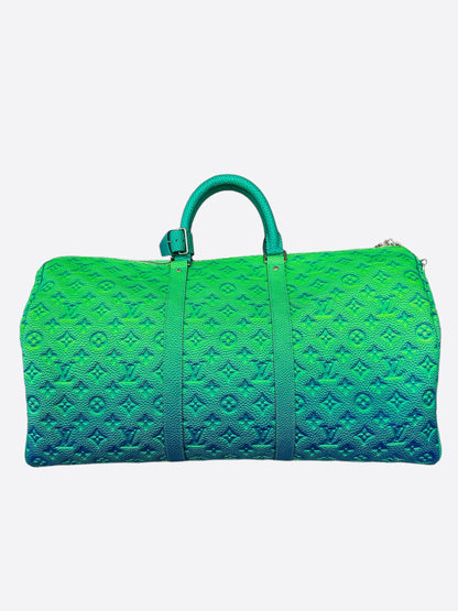 Louis Vuitton Green & Blue Monogram Illusion Keepall 50