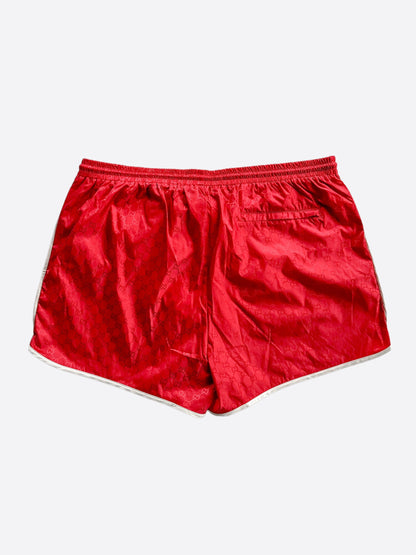 Gucci Red & White GG Monogram Swimshorts