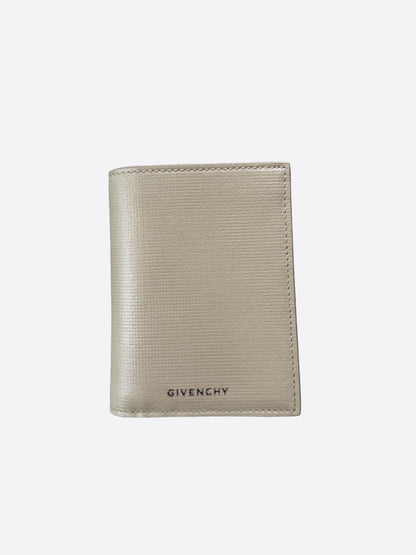 Givenchy Beige & Black Logo Leather Wallet