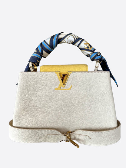 Louis Vuitton Beige & Yellow Capucines MM