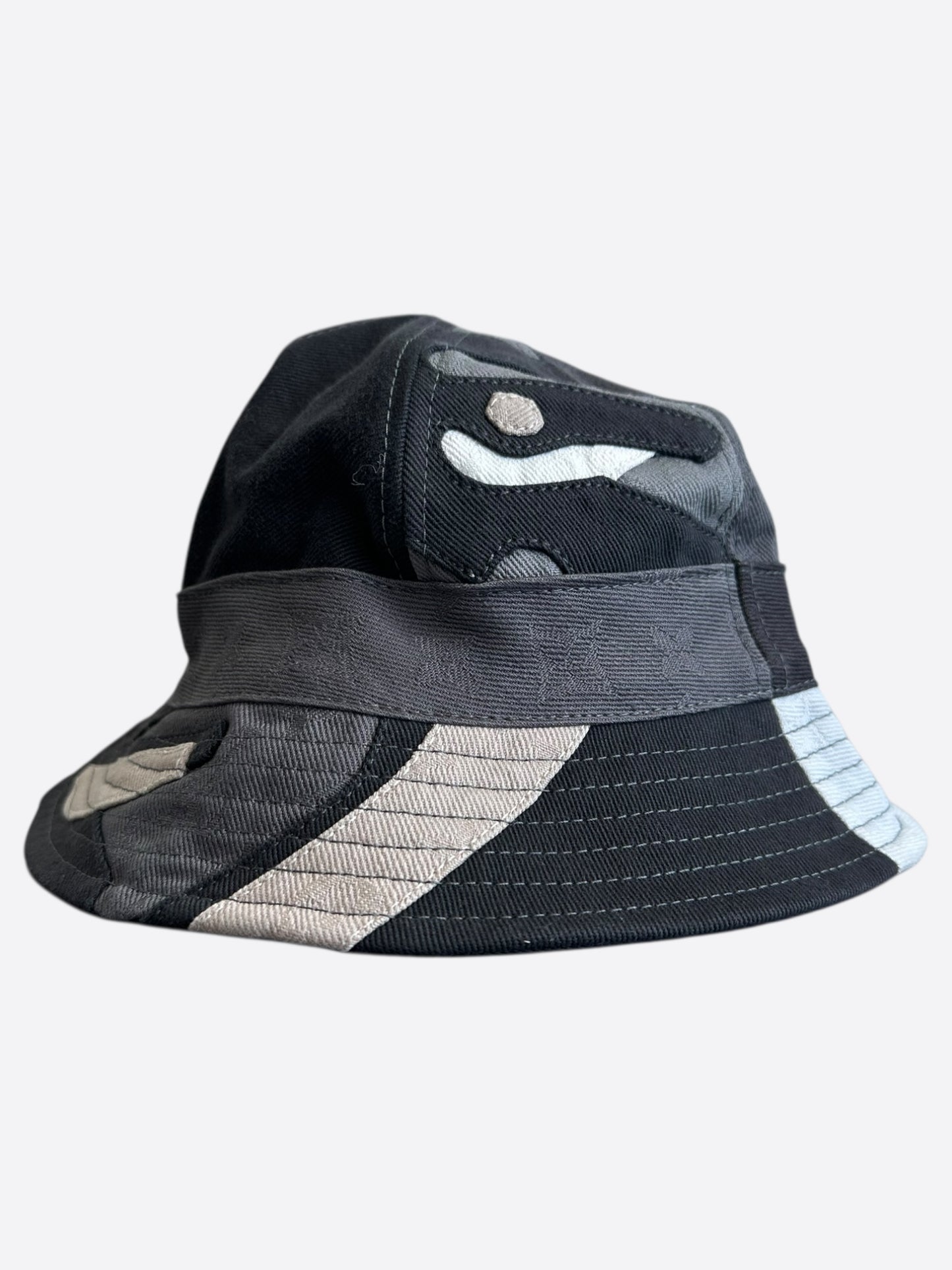 Louis Vuitton KidSuper Grey Patchwork Bucket Hat