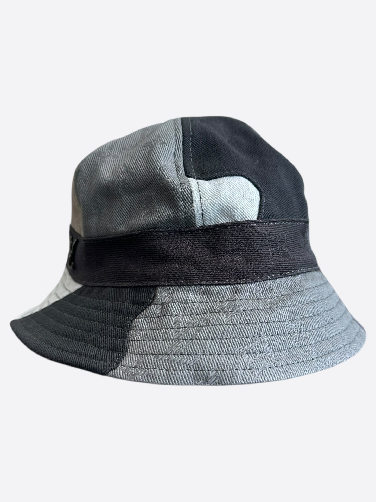 Louis Vuitton KidSuper Grey Patchwork Bucket Hat