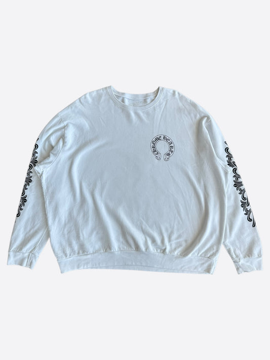 Chrome Hearts White & Black Horseshoe Logo Sweater