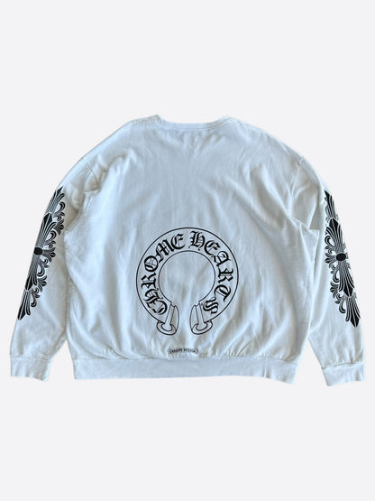 Chrome Hearts White & Black Horseshoe Logo Sweater