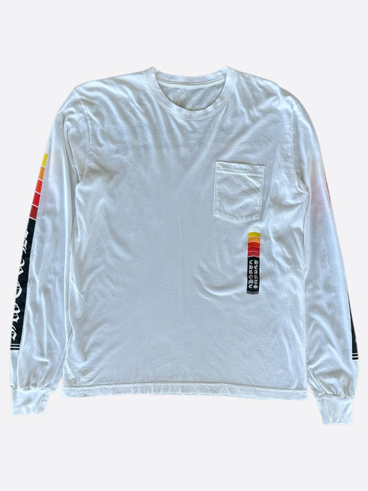 Chrome Hearts White Racing Stripes Longsleeve T-Shirt