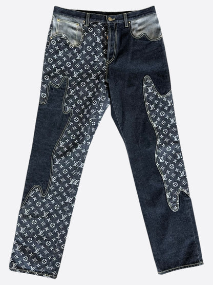 Louis Vuitton Nigo Black & Grey Monogram Crazy Jeans