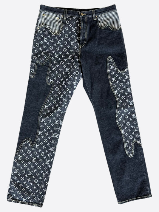 Louis Vuitton Nigo Black & Grey Monogram Crazy Jeans