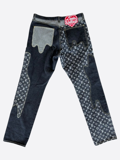 Louis Vuitton Nigo Black & Grey Monogram Crazy Jeans