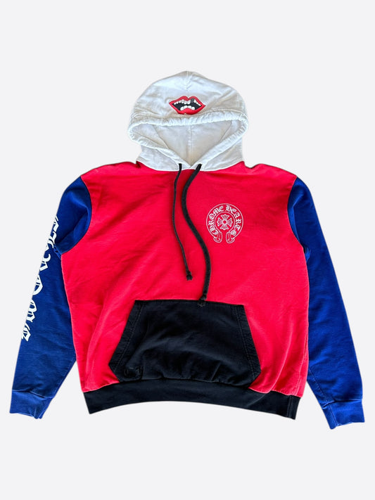 Chrome Hearts Red, White & Blue Horseshoe Logo Hoodie