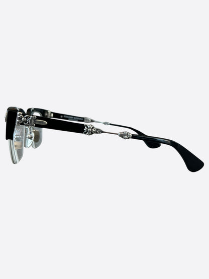 Chrome Hearts Black & Silver Evagilist Glasses