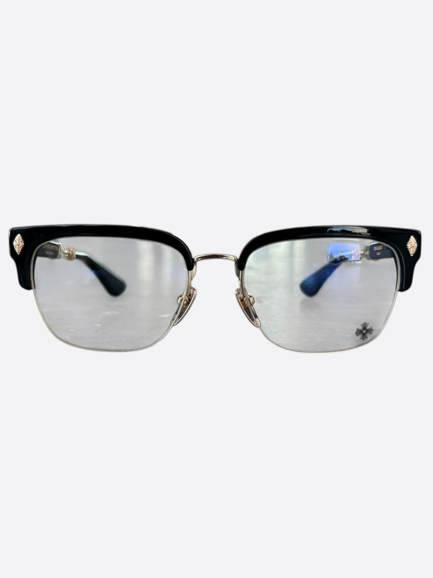 Chrome Hearts Black & Gold Evagilist Glasses