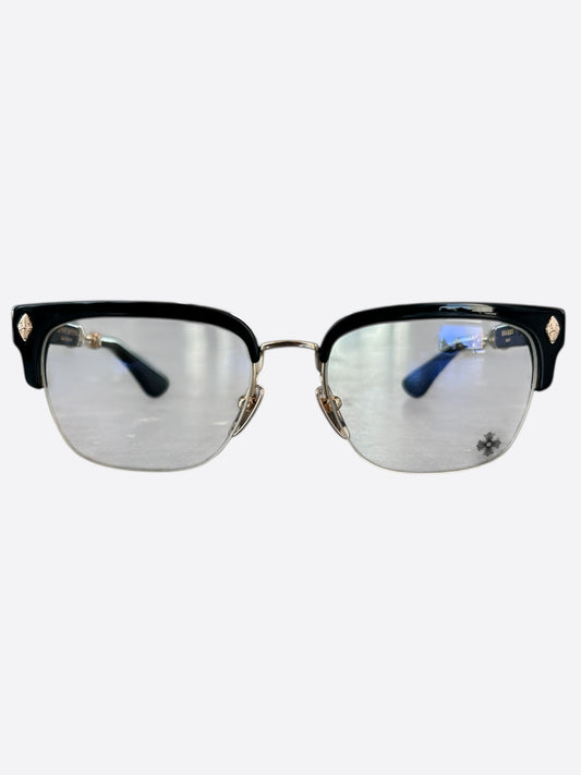Chrome Hearts Black & Gold Evagilist Glasses
