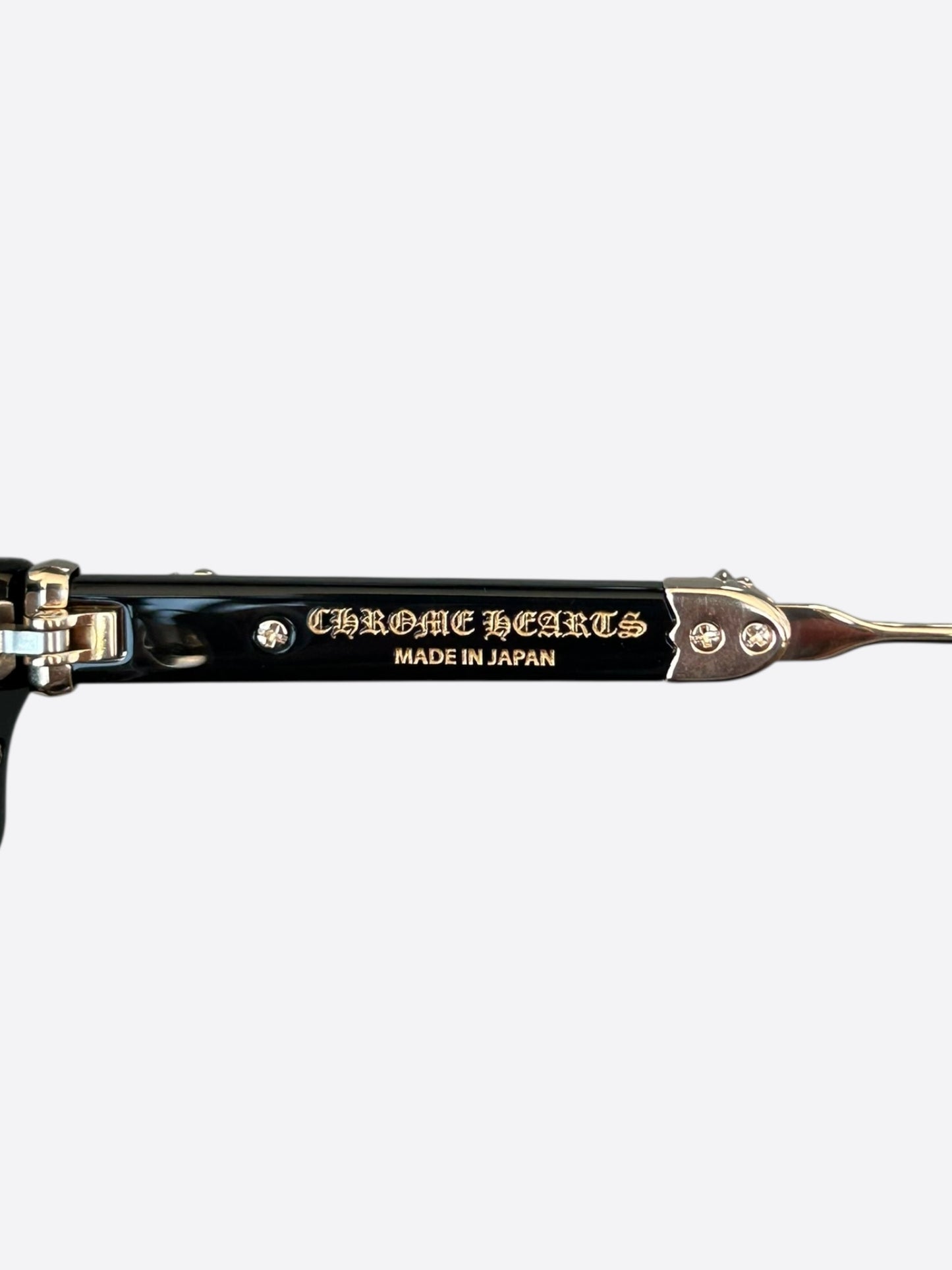 Chrome Hearts Black & Gold Evagilist Glasses