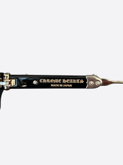 Chrome Hearts Black & Gold Evagilist Glasses